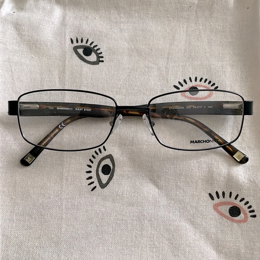 Marchon NYC standard 001 52 17 140. Matte black. New eyeglass frame.